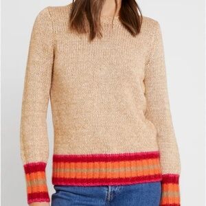 Gap Sweater Women SM Cozy Soft Wool Alpaca Nylon Cotton Camel Pink Pullover NEW